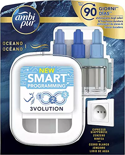 Ambi Pur 3Volution Profumatore Per Ambienti, 1 Diffusore Ambiente Elettrico E 1 Ricarica