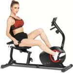 ANCHEER Cyclette Orizzontale Magnetico con Sella Regolabile