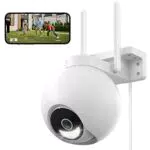AOOGITF 2K Telecamera Wi-Fi Esterno, 1296P PTZ Telecamera Sorveglianza Esterno con Visione Notturna a Colori