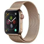 Apple Watch Series 4 Cassa 40 mm in Acciaio Inossidabile Color Oro e Loop in Maglia Milanese Color Oro