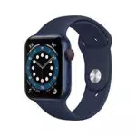 Apple Watch Series 6 Cassa in alluminio azzurro con Cinturino Sport deep navy