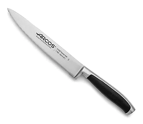 Arcos Serie Kyoto, Coltello Cucinaama Serrato Acciaio Inossidabile Forgiato NITRUM 160 mmanico Polioxymetilene