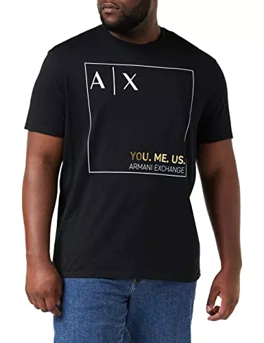 ARMANI EXCHANGE Maniche Corteogo Frontale T-Shirt, Nero
