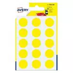Avery Italia PSA19J Etichette Adesive Rotonde, A6, Giallo