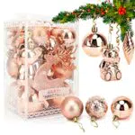 Balls Christmas Baubles 30 Pcs Balls Christmas Tree Balls Plastic Set Albero di Natale Decorazioni Set Decorazioni Albero Di Natale Riutilizzabile Per Albero Di Natale e Decorazioni Per Feste