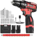 Bamse Avvitatore a Batteria 12V, Trapano Avvitatore Batteria 30 Nm Max con 2 * 1.5Ah Batterie