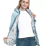 BELLIVERA Cappotto Casual da Donna Reversibile con Cappuccio