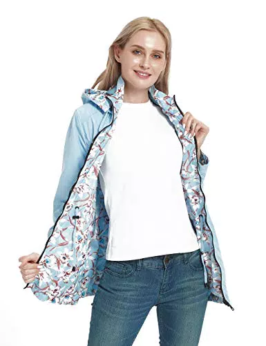 BELLIVERA Cappotto Casual da Donna Reversibile con Cappuccio