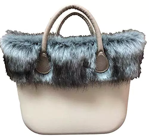 Bordo in pelliccia sintetica universale per O bag Classic o Lime&Soda Classic, nero