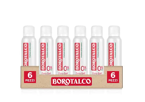 Borotalco, Deodorante Spray Zero Sali, Efficacia Anti-Odori e Freschezza Naturale