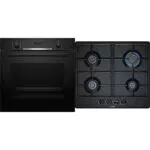 Bosch Elettrodomestici HBA534BB0 Forno, 71 Litri, Acciaio Inossidabile & PGP6B6B80 Serie 4