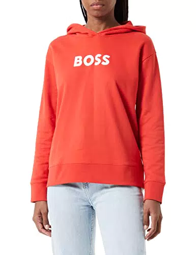 BOSS Donna C_Edelight_1 Felpa con cappuccio, Rosso Accesso