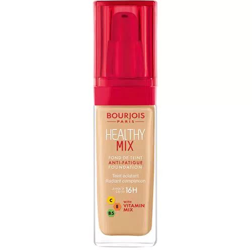 Bourjois Fondotinta Liquido Healthy Mix Formula Anti-Age Illuminante e Idratante a Lunga Durata con Vitamine e Acido Ialuronico