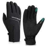 Brace Master Guanti Invernali Impermeabili, Guanti Ciclismo Touchscreen Caldi Antivento