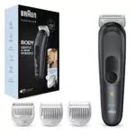 Braun Body Groomer 3 Rasoio Elettrico Corpo Uomo, Accessori Inclusiama in Metallo