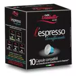 Caffè Trombetta L'Espresso, Capsule Compatibili Nespresso, Decaffeinato - 10 Capsule