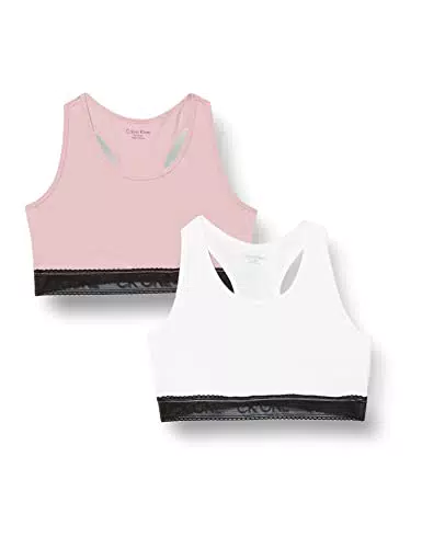 Calvin Klein 2 Pezzi Bralette-Pizzo Reggiseno, Blushcheek/Pvhwhite