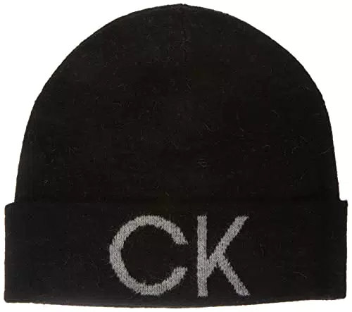 Calvin Klein Berretto con monogramma rialzato Cappello Lavorato a Maglia