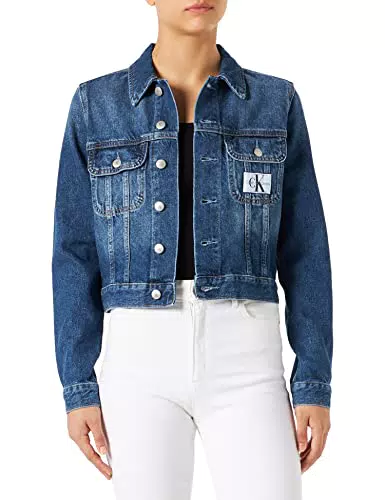 Calvin Klein Jeans Jacket Giacca Cropped 90S, Denim Dark