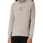 Calvin Klein Maglietta Monologo con Collo Rotondo L/S Maglia Top