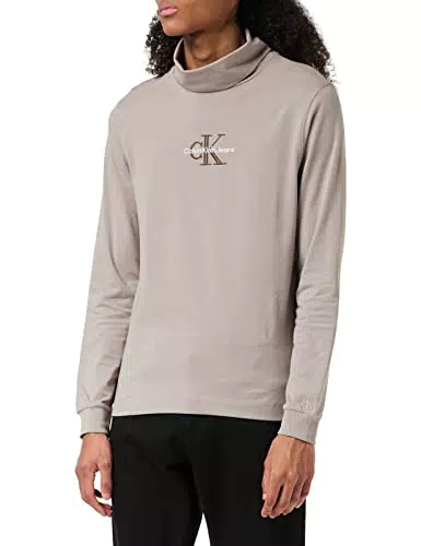 Calvin Klein Maglietta Monologo con Collo Rotondo L/S Maglia Top