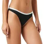 Calvin Klein Thong 2Pk CK One Slip a Tanga, Black/Black Donna