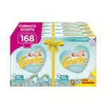 CAREZZA Welcome Baby Mini, Taglia 2, 168 pannolini