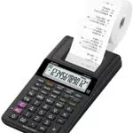 Casio HR-8RCE-BK Calcolatrice Scrivente Portatile, Display a 12 Cifre