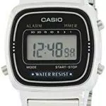 Casio Orologio da polso digitale da donna in acciaio inossidabile LA670W