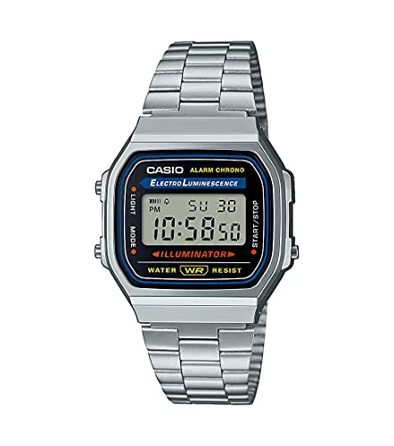 Casio Orologio Digitale Quarzo Unisex Adulto con Cinturino in Acciaio Inox A168WA-1YES