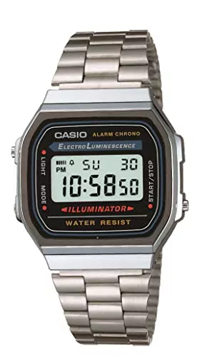 Casio Orologio Digitale Uomo con Cinturino in Acciaio Inox A168WA-1YES