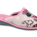 CIABATTA art.6390P BAMBINA INVERNALE CON TESSUTO GLITTERATO GUFETTAUOLA ANTISCIVOLO E PLANTARE IN SOFFICE VELLUTO