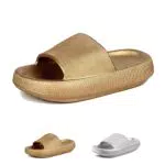 Somic Ciabatte Donna Estive Pantofole Uomo Morbide Ciabatte Infradito Nuvola Sandali Antiscivolo Doccia Spiaggia Piscina Slide Pantofole da Casa Ramato 4243