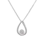 Ciondolo in oro bianco 375 e diamanti