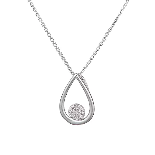 Ciondolo in oro bianco 375 e diamanti
