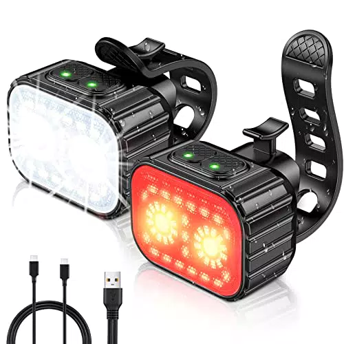 CIRYCASE Luci Bici Anteriori & Posteriori, USB Ricaricabile