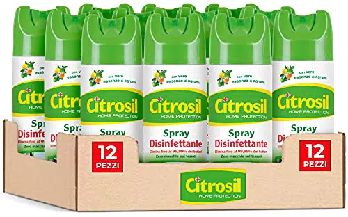Citrosil Home Protection - Spray Disinfettante con Vere Essenze di Agrumi, 12 pezzi