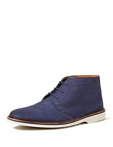 Clarks Malwood Midcarpe Chukka Uomo, Navy Nubuck