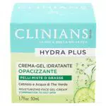Clinians crema idratante opacizzante viso con acqua di mela e zinco combinazione per pelli