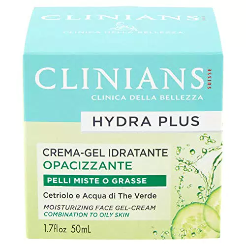 Clinians crema idratante opacizzante viso con acqua di mela e zinco combinazione per pelli