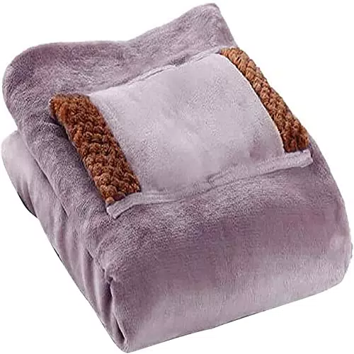Coperta riscaldante elettrica Portatile, Coperta per Gambe riscaldate USB Coperta Invernale con Tasca Calda per Le Mani