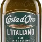 Costa d'Oro L'Italiano 750 ml. Olio extravergine di oliva estratto a freddo da olive 100% italiane. Bottiglia da 75 cl