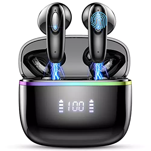 ROMOKE Auricolari Bluetooth 5.3 con Stereo 3D Immersivo Cuffie Wireless con 2 HD Mic