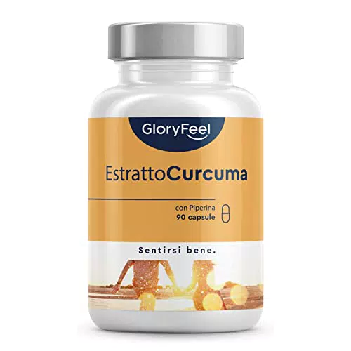 Curcuma Bio 95%, Curcuma Bio in Polvere di Curcuma con 11.100mg di Curcumina + Piperina