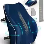 Cuscino di supporto lombare ergonomico, cuscino di supporto per la schiena in memory foam TRAVELEASE per sedie da ufficio con rivestimento antistatico e delicato sulla pelle per il comfort