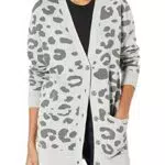 Daily Ritual Cardigan in Jacquard Leopardato Ultra Morbido Donna