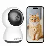 DEKCO Telecamera Wi-Fi Interno, 2K Videocamera sorveglianza 1080P