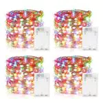 Delamiya Catena di luci a LED, a batteria, 4 pezzi, 6M60 LED