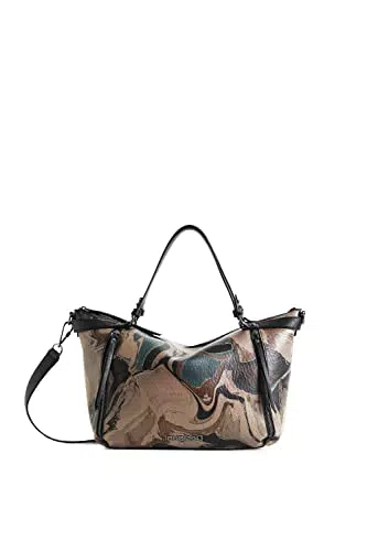 Desigual Bag_Green Marron, Borsa Verde Inca LI 6035 Tierra Donna