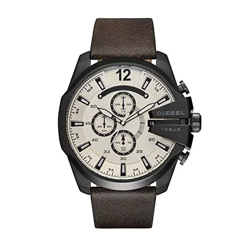 Diesel Mega Chief Orologio Cronografo da Uomo Orologio in Acciaio Inossidabile con Cassa da 51 mmarrone